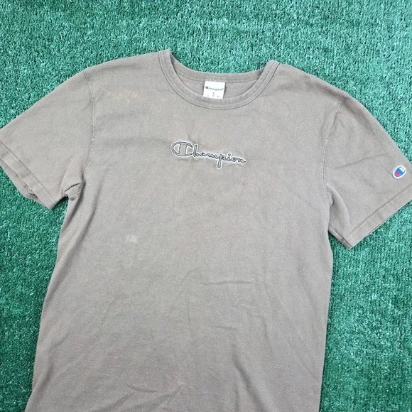 Champion Mens Desert Graphic T-Shirt Brown Rainbow Cactus Script Logo Small - Picture 2 of 8